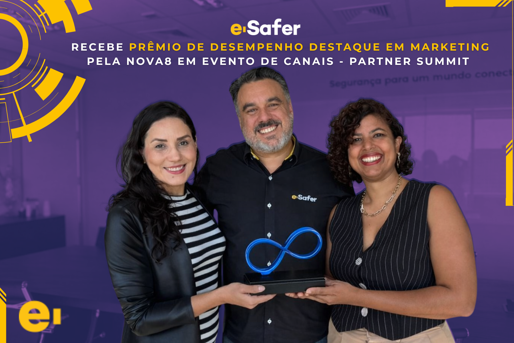 equipe de marketing é premiada pela Nova8